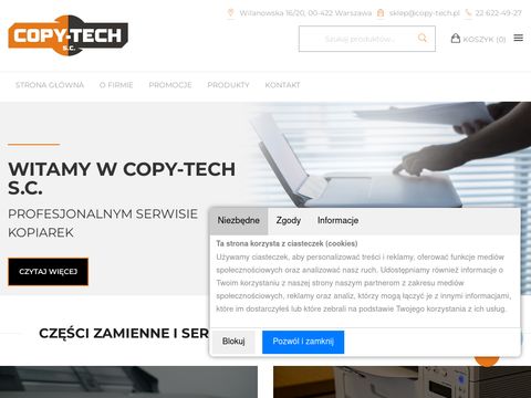 COPY-TECH serwis kopiarek Warszawa, części zamienne, bębny, drukarki