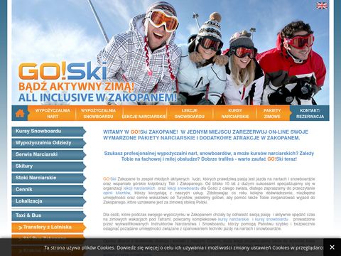 Wypożyczalnia nart, lekcje narciarskie GO!Ski Zakopane, narciarstwo, nauka jazdy na nartach