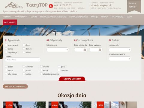 TatryTOP Apartamenty w centrum Zakopanego