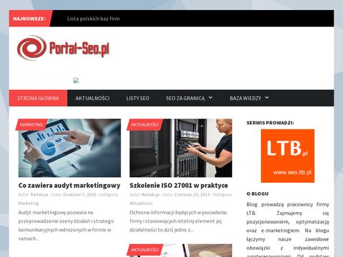 Portal firmy LTB - pozycjonowanie