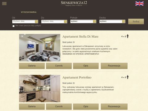 Apartamenty Zakopane Sienkiewicza 12