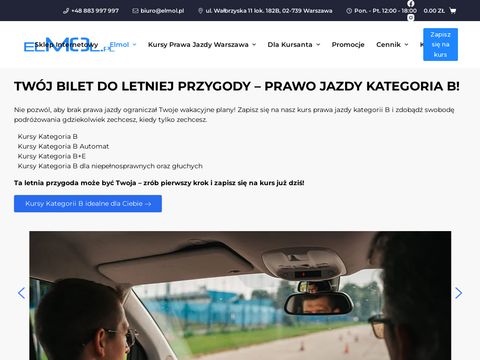 Szkoła Jazdy Warszawa - Elmol.pl